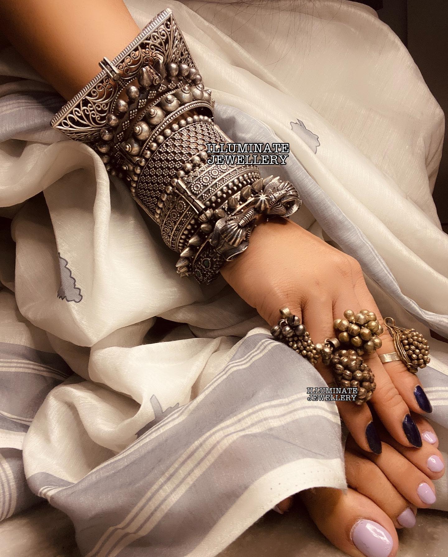 Classic timeless silver bangles